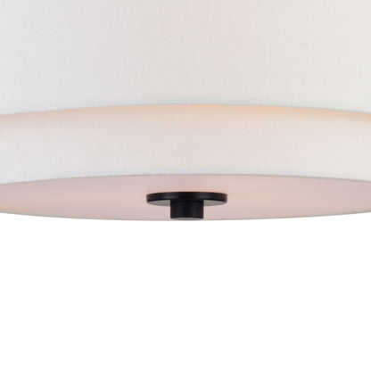 Luminaire de plafond à abat-jour en lin blanc, style moderne du milieu du siècle, de Burnaby
