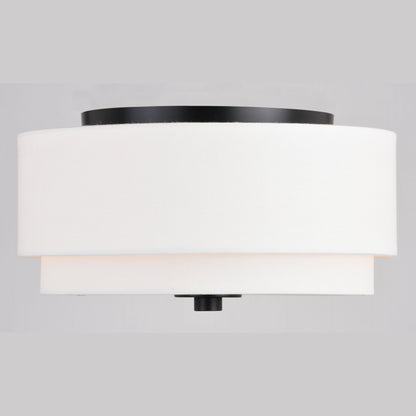 Luminaire de plafond à abat-jour en lin blanc, style moderne du milieu du siècle, de Burnaby
