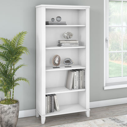 Étagère à livres Bush Furniture Somerset, 5 niveaux, avec étagères réglables