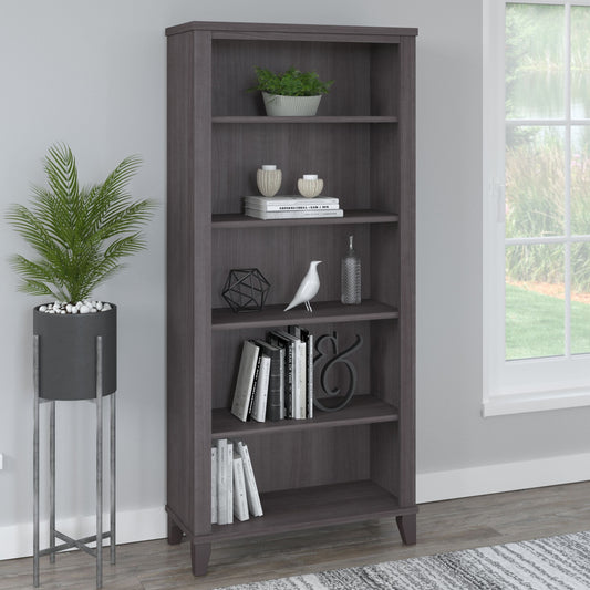 Étagère à livres Bush Furniture Somerset, 5 niveaux, avec étagères réglables