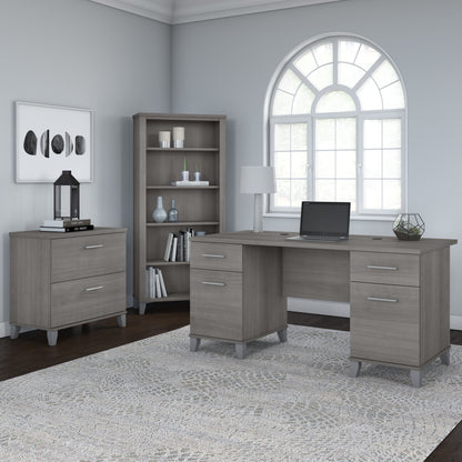 Étagère à livres Bush Furniture Somerset, 5 niveaux, avec étagères réglables