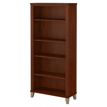 Étagère à livres Bush Furniture Somerset, 5 niveaux, avec étagères réglables
