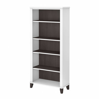 Étagère à livres Bush Furniture Somerset, 5 niveaux, avec étagères réglables