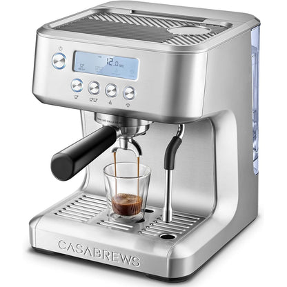 Machine à expresso tout-en-un CASABREWS Ultra avec écran LCD, argent.