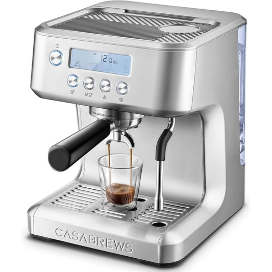 Machine à expresso tout-en-un CASABREWS Ultra avec écran LCD, argent.
