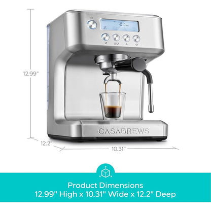 Machine à expresso tout-en-un CASABREWS Ultra avec écran LCD, argent.