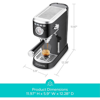 Machine à expresso CASABREWS CM5418 20 bars avec buse vapeur pour faire mousser le lait