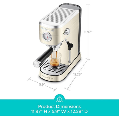 Machine à expresso CASABREWS CM5418 20 bars avec buse vapeur pour faire mousser le lait