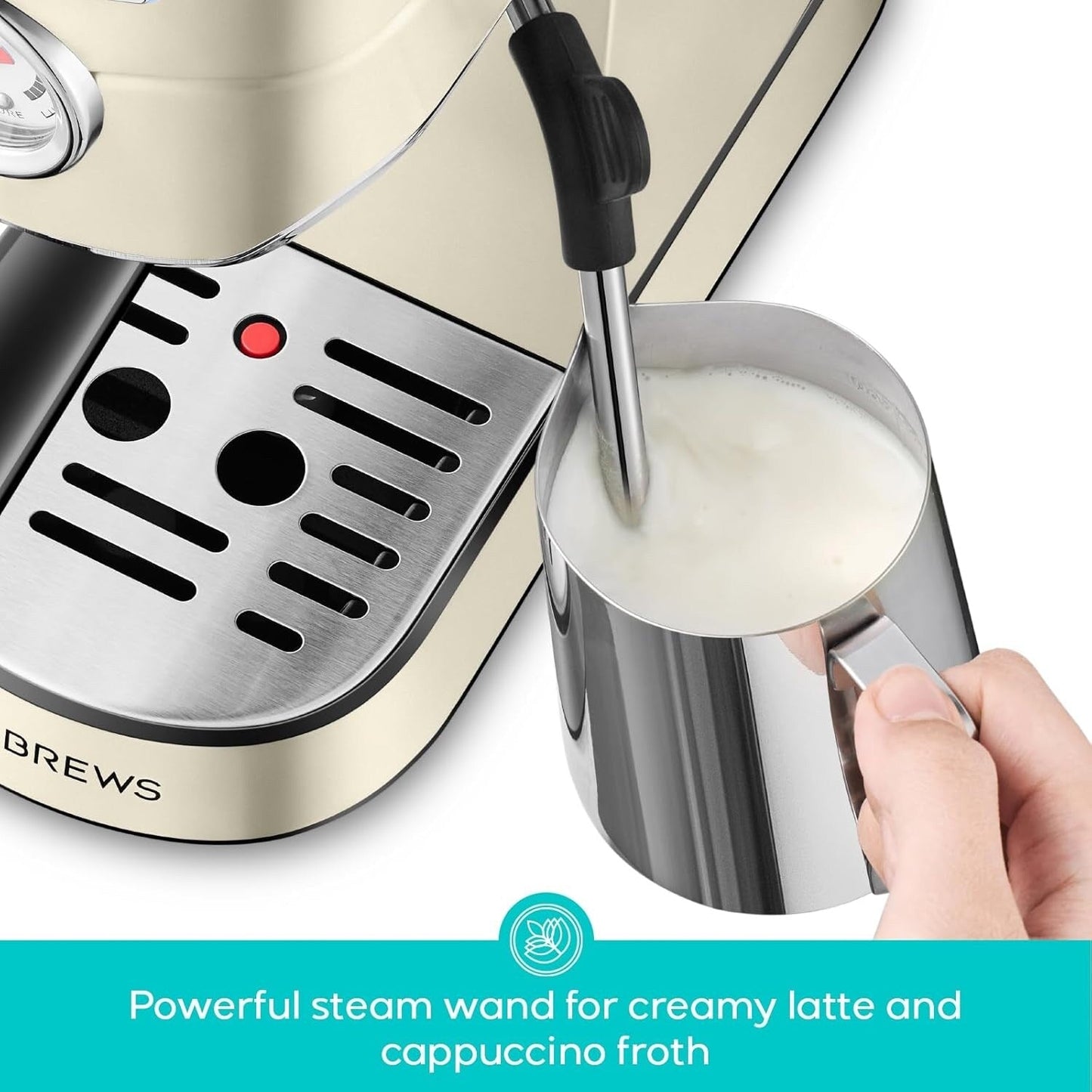 Machine à expresso CASABREWS CM5418 20 bars avec buse vapeur pour faire mousser le lait