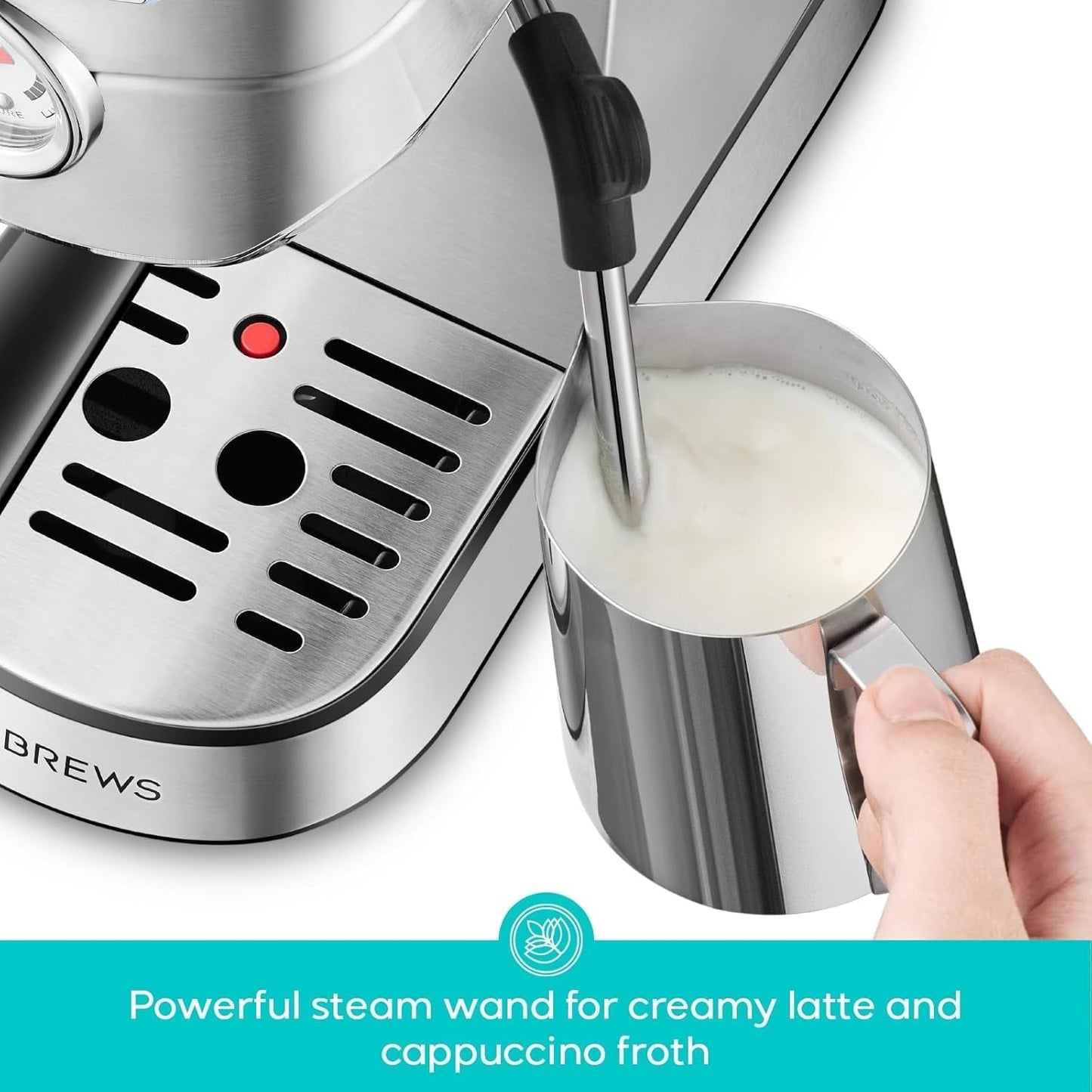 Machine à expresso CASABREWS CM5418 20 bars avec buse vapeur pour faire mousser le lait