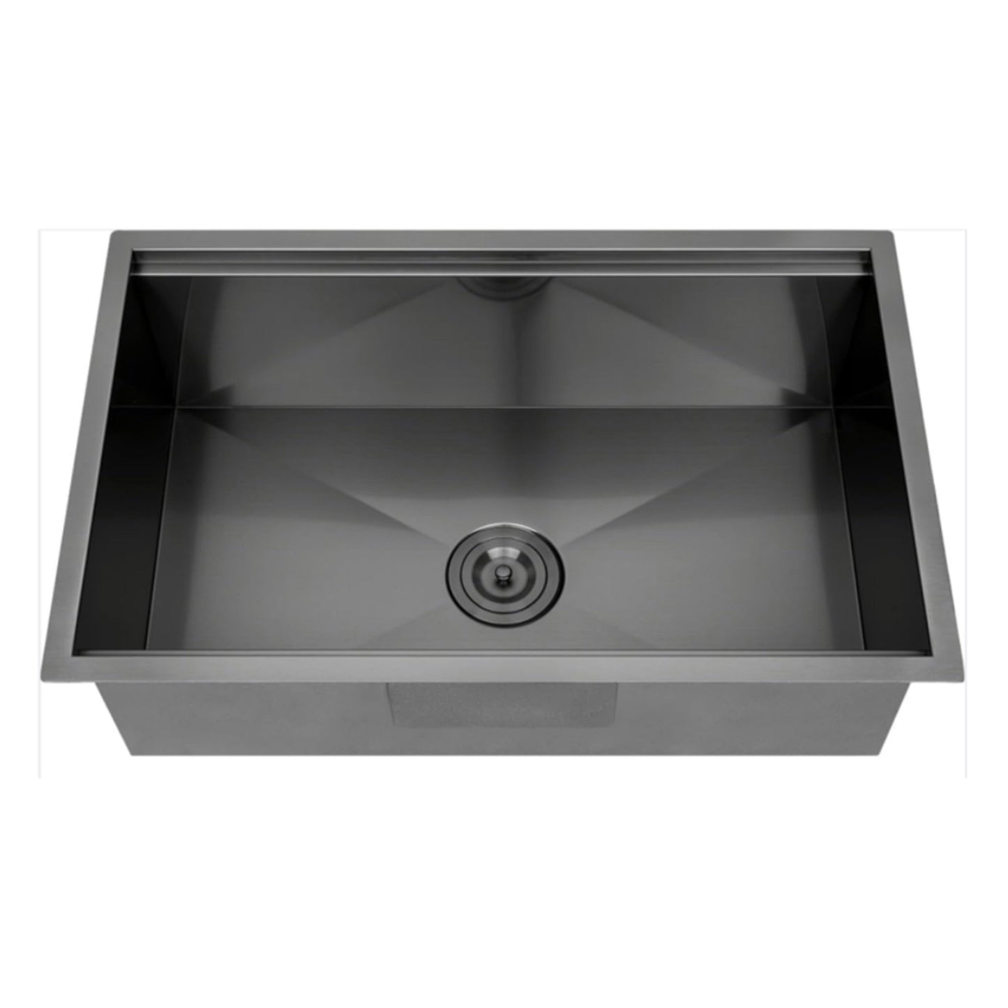 Évier de cuisine à encastrer CB HOME 32'' en acier inoxydable doré, évier de cuisine à encastrer noir/acier inoxydable, évier de cuisine simple avec accessoires