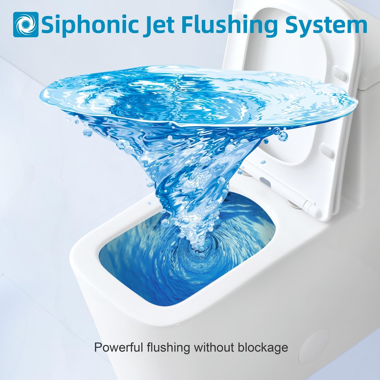 CB HOME 24'' Toilettes compactes monobloc, chasse d'eau double, siphon moderne, hauteur confortable de 16,5'', avec siège à fermeture amortie.
