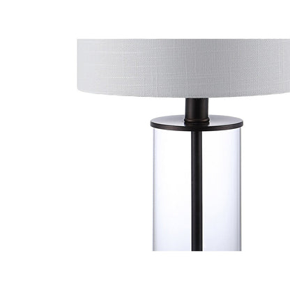 Lampe de table LED Cabell 21 en verre, moderne et contemporaine, avec port de charge USB, bronze vieilli (lot de 2) par JONATHAN Y