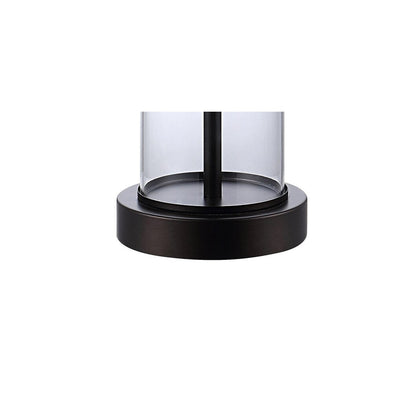 Lampe de table LED Cabell 21 en verre, moderne et contemporaine, avec port de charge USB, bronze vieilli (lot de 2) par JONATHAN Y