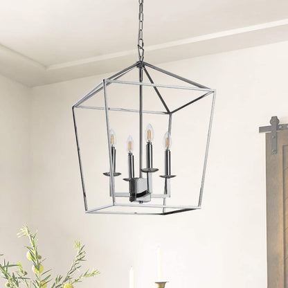 Suspension en forme de lanterne, style bougie, pour escalier ou îlot de cuisine, lustre à cage ouverte - N/A
