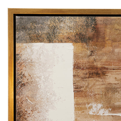 Toile décorative murale abstraite encadrée avec cadre doré - Or - CosmoLiving by Cosmopolitan