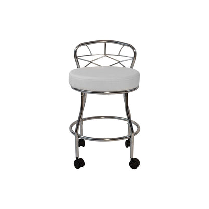 Tabouret de coiffeuse Diana à dossier en X de Carolina Living avec roulettes