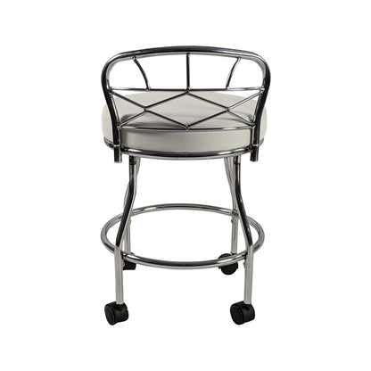 Tabouret de coiffeuse Diana à dossier en X de Carolina Living avec roulettes