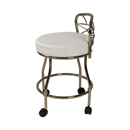 Tabouret de coiffeuse Diana à dossier en X de Carolina Living avec roulettes