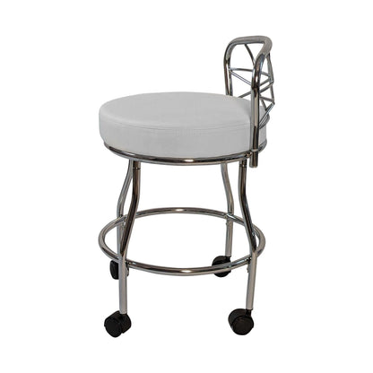 Tabouret de coiffeuse Diana à dossier en X de Carolina Living avec roulettes