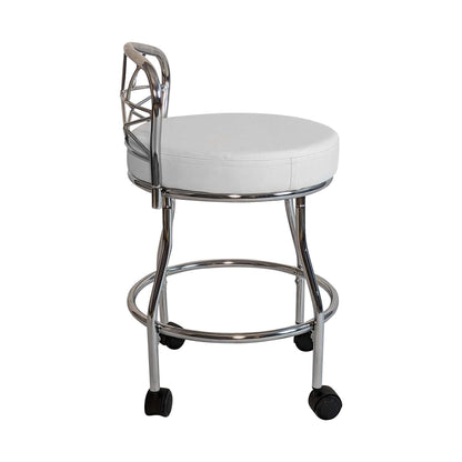 Tabouret de coiffeuse Diana à dossier en X de Carolina Living avec roulettes