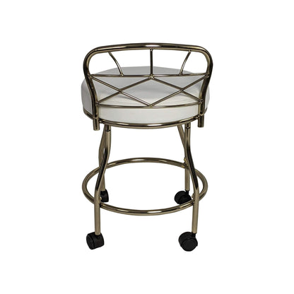 Tabouret de coiffeuse Diana à dossier en X de Carolina Living avec roulettes