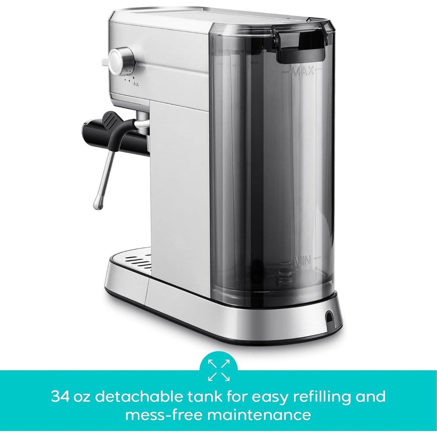 Machine à expresso professionnelle Casabrews 20 bar avec système de moussage de lait