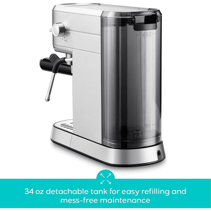 Machine à expresso professionnelle Casabrews 20 bar avec système de moussage de lait