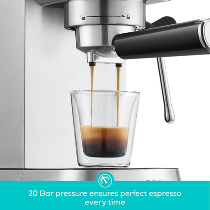 Machine à expresso professionnelle Casabrews 20 bar avec système de moussage de lait