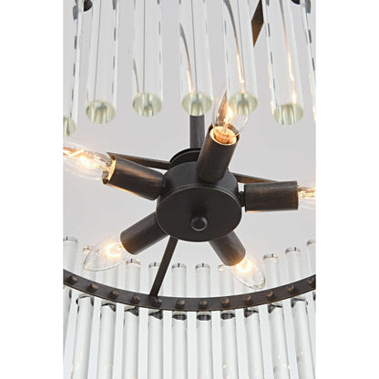Luminaire suspendu en cristal Casandra à 5 lumières