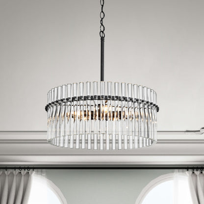 Luminaire suspendu en cristal Casandra à 5 lumières