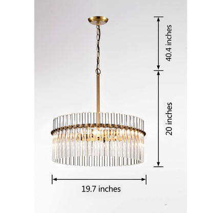 Luminaire suspendu en cristal Casandra à 5 lumières