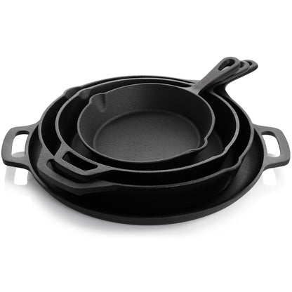 Casserole en fonte pré-épices et accessoires - Ensemble de 12 pièces