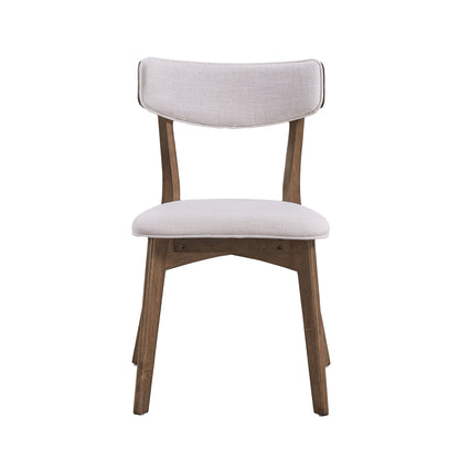 Chaises de salle à manger Chazz en bois de caoutchouc rembourré, style moderne du milieu du siècle, par Christopher Knight Home (lot de 2/4)