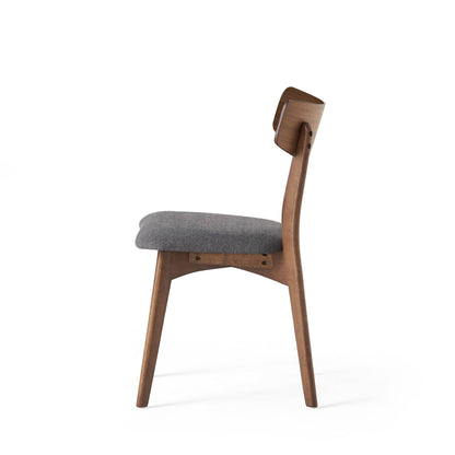 Chaises de salle à manger Chazz en bois de caoutchouc rembourré, style moderne du milieu du siècle, par Christopher Knight Home (lot de 2/4)