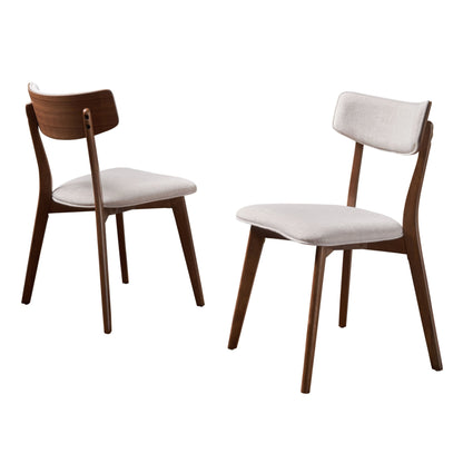 Chaises de salle à manger Chazz en bois de caoutchouc rembourré, style moderne du milieu du siècle, par Christopher Knight Home (lot de 2/4)