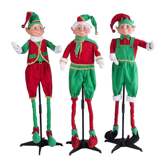 Ensemble de lutins de Noël debout, Noël, décoration de la maison, 3 pièces