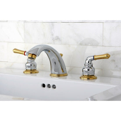 Robinet de salle de bain à large encrage, chromé/laiton poli