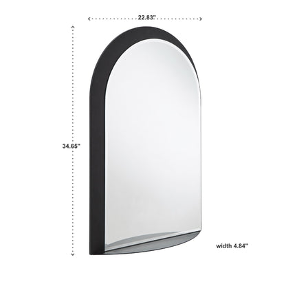 Miroir mural en métal à arche de Concord avec étagère de iNSPIRE Q Bold