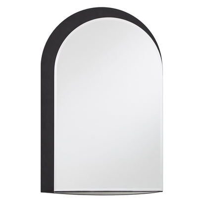 Miroir mural en métal à arche de Concord avec étagère de iNSPIRE Q Bold