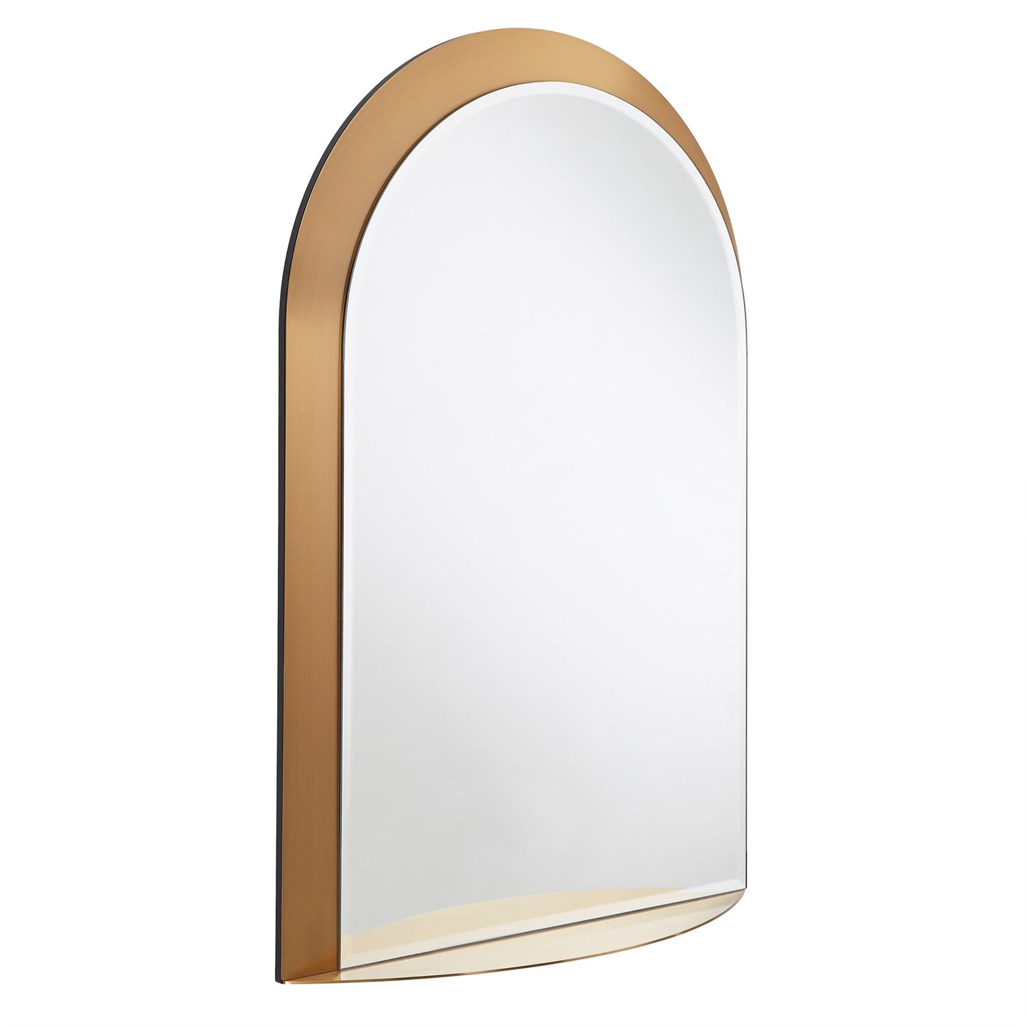 Miroir mural en métal à arche de Concord avec étagère de iNSPIRE Q Bold