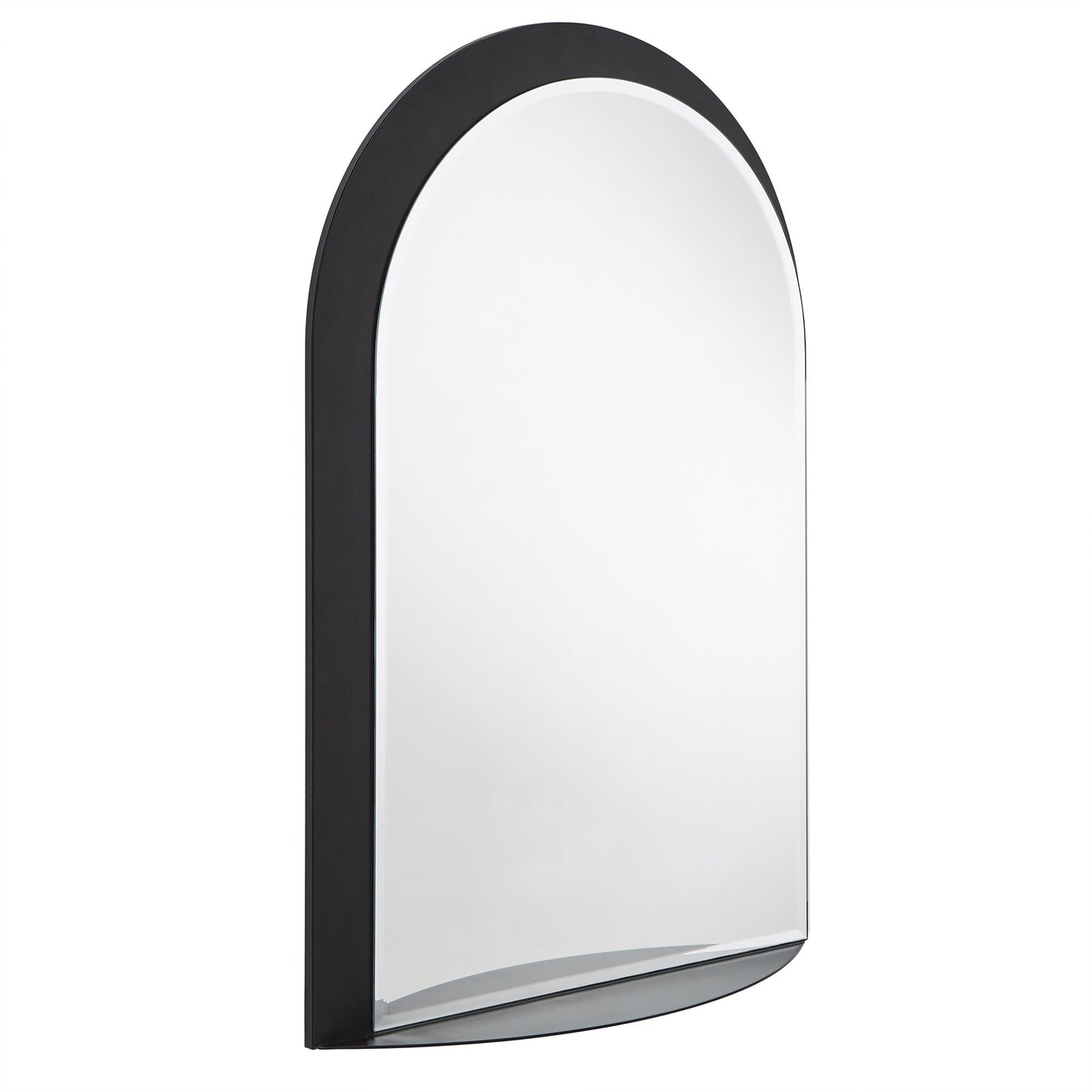 Miroir mural en métal à arche de Concord avec étagère de iNSPIRE Q Bold