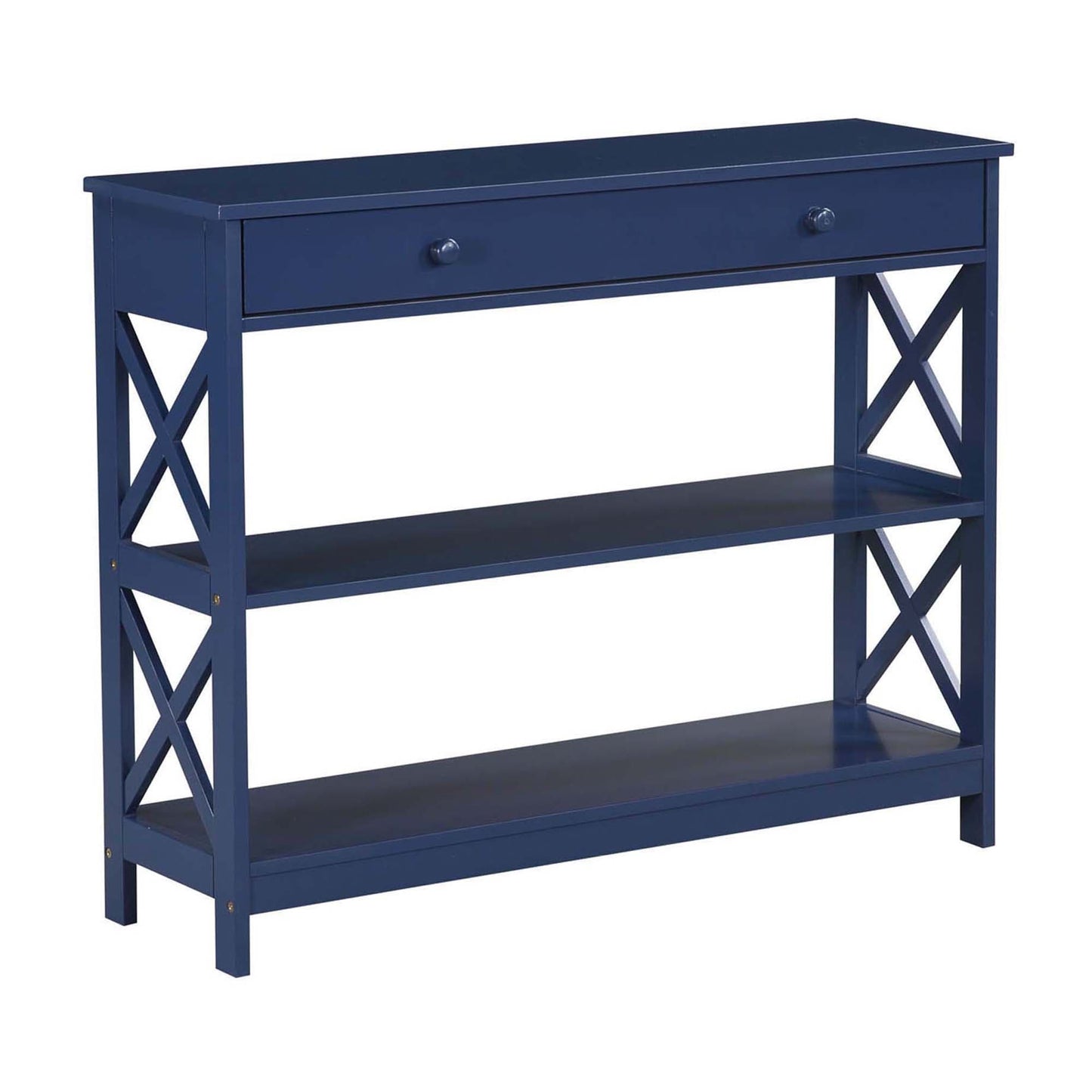Table console Oxford à 1 tiroir avec étagères de Convenience Concepts
