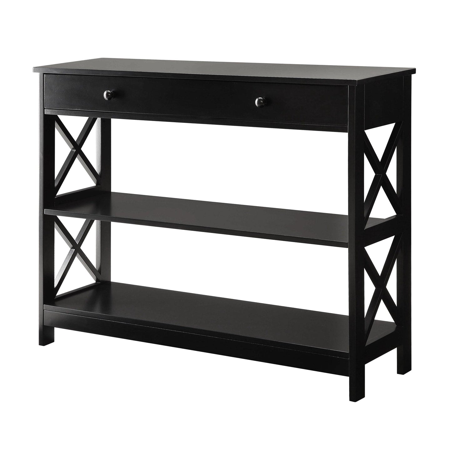 Table console Oxford à 1 tiroir avec étagères de Convenience Concepts
