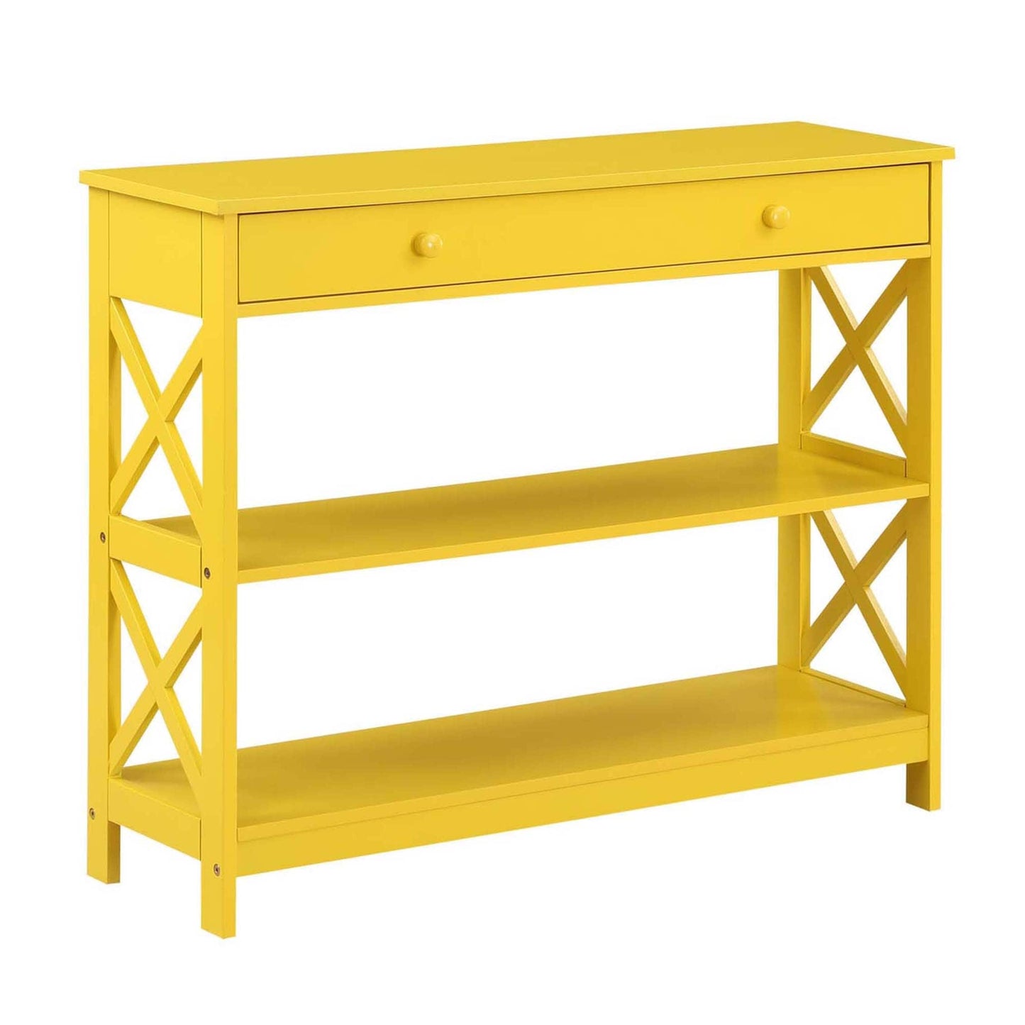 Table console Oxford à 1 tiroir avec étagères de Convenience Concepts