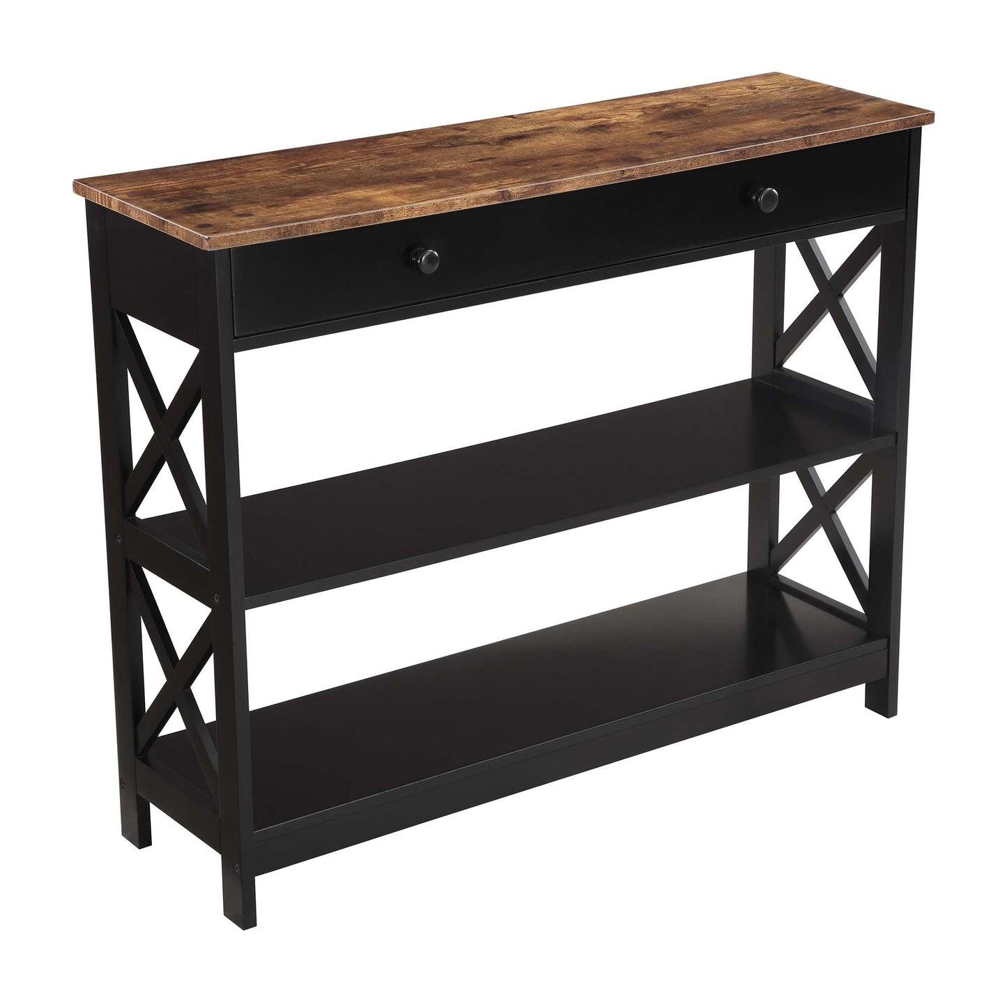 Table console Oxford à 1 tiroir avec étagères de Convenience Concepts