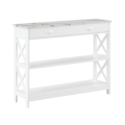 Table console Oxford à 1 tiroir avec étagères de Convenience Concepts