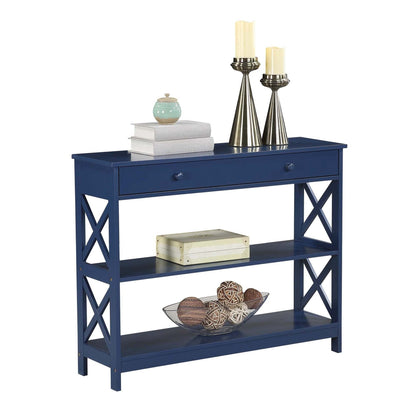Table console Oxford à 1 tiroir avec étagères de Convenience Concepts