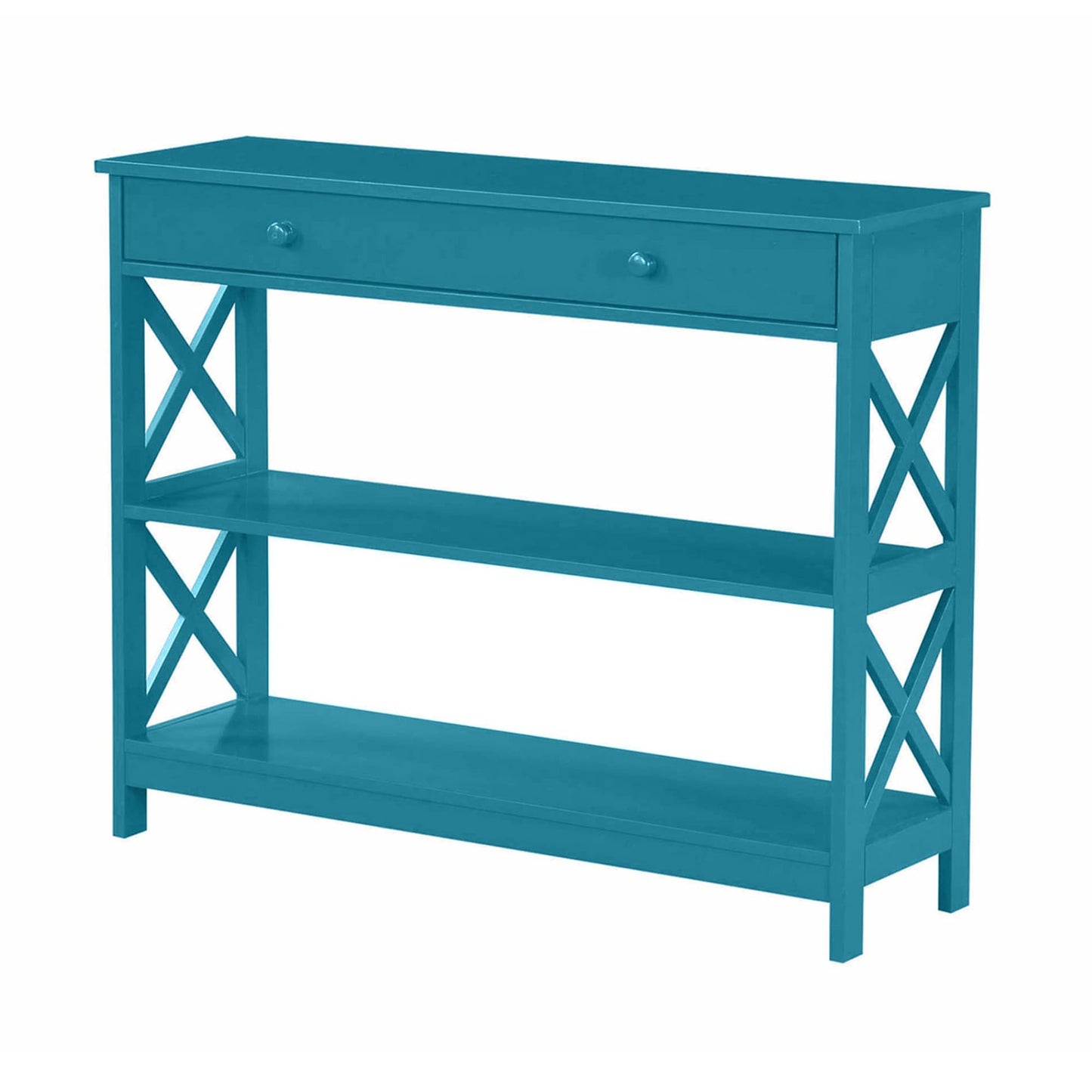 Table console Oxford à 1 tiroir avec étagères de Convenience Concepts