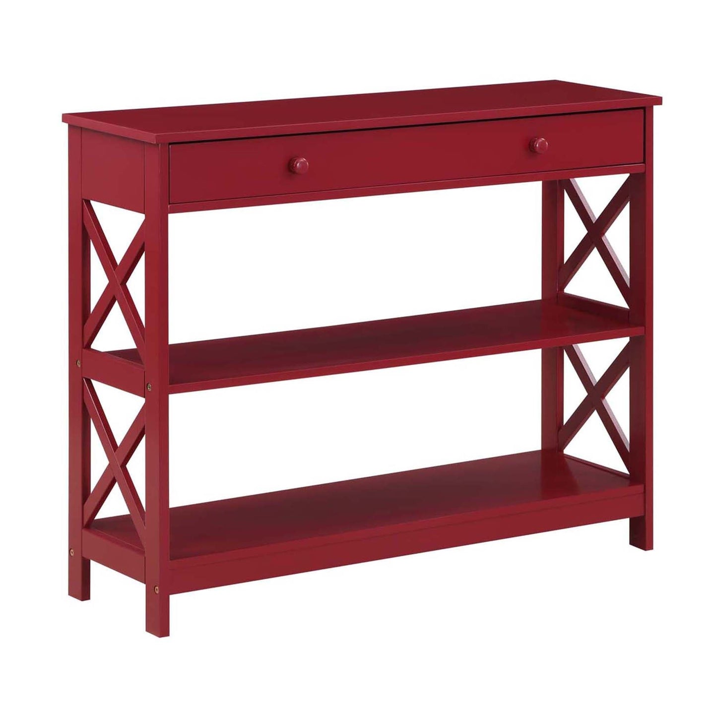 Table console Oxford à 1 tiroir avec étagères de Convenience Concepts